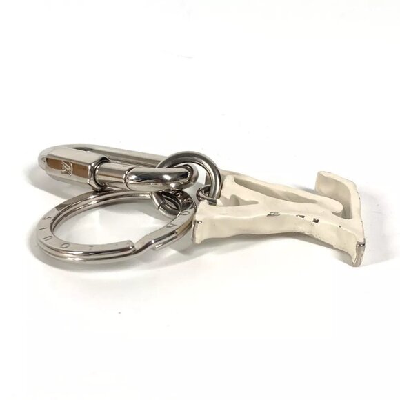 LOUIS VUITTON LV logo with carabiner Portocle-LV Sharp Bag Charm Key Holder - Picture 3 of 12